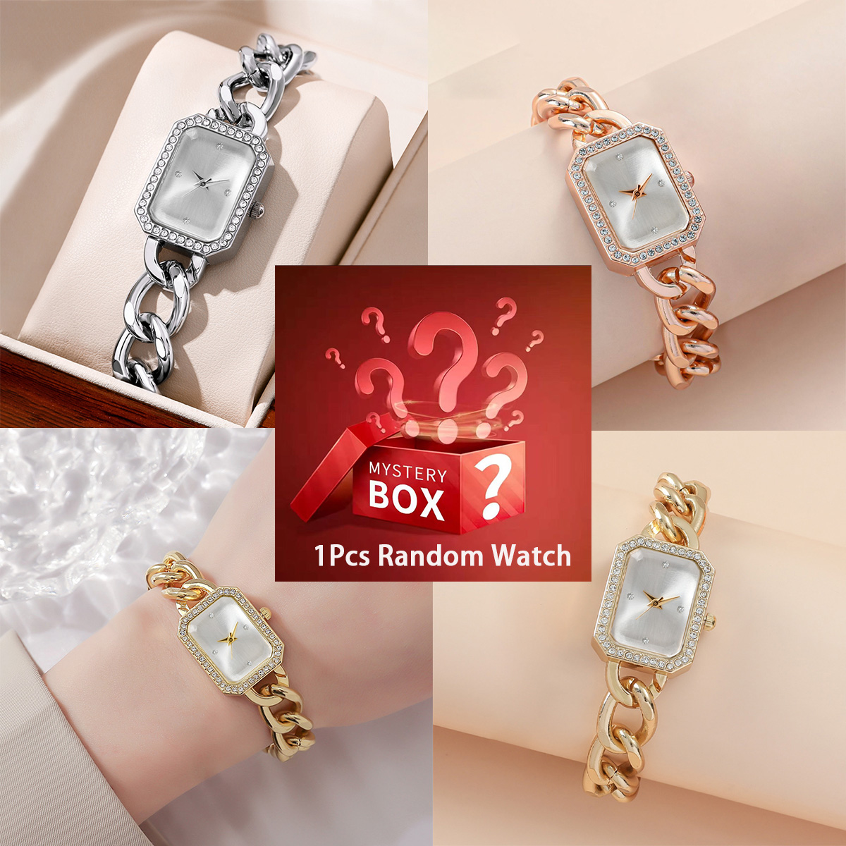 Mystery Jewelry Jar Watches - Mystery box contains 1randomcolor watch quartz