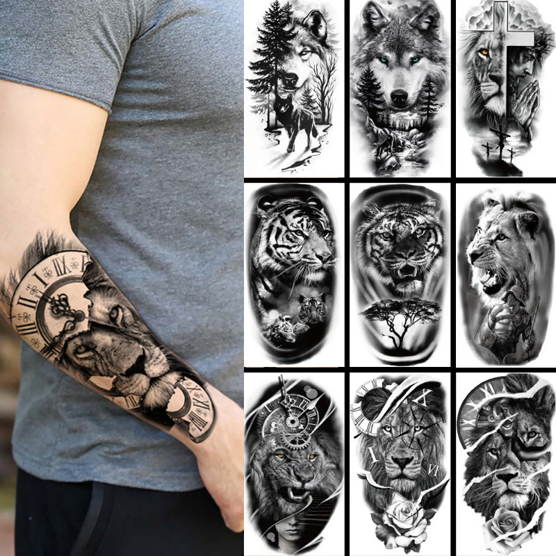 Wolf Jewelry & Watches Tampa Reviews - Waterproof Temporary Tattoo Sticker Forest Big