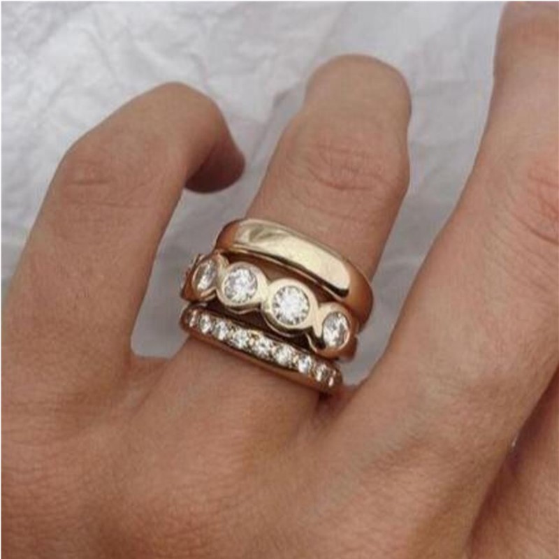 Statement Cocktail Ring - ORZTOON Fashion 2024 New Geometric Inlay