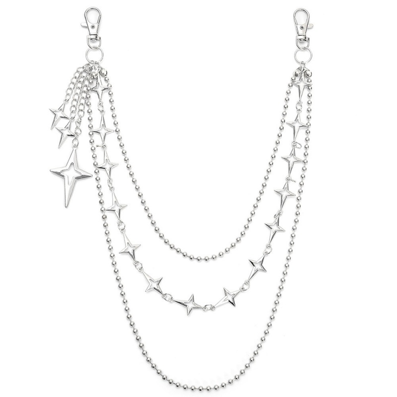 Hip Hop Chain Necklace - Women Punk Hip Hop Multilayer Star
