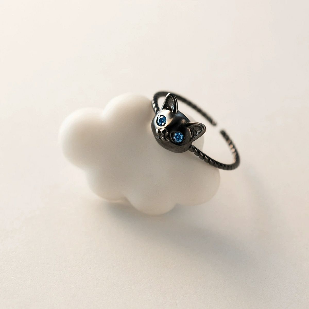 925 Sterling Silver Cat Rings  - Statement Cocktail Ring 评论和价格