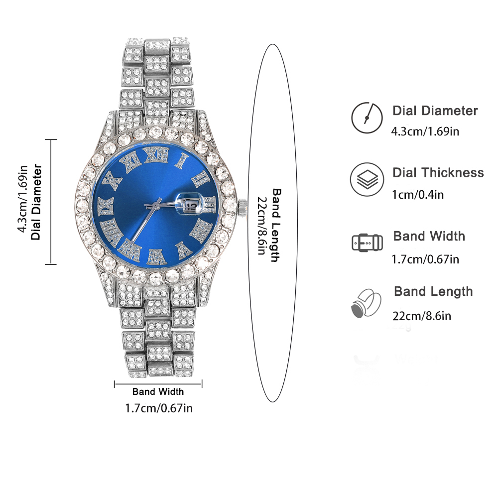 3pcs Hip-hop Watch Jewelry Set - Jewelry Type Watches 评论和价格