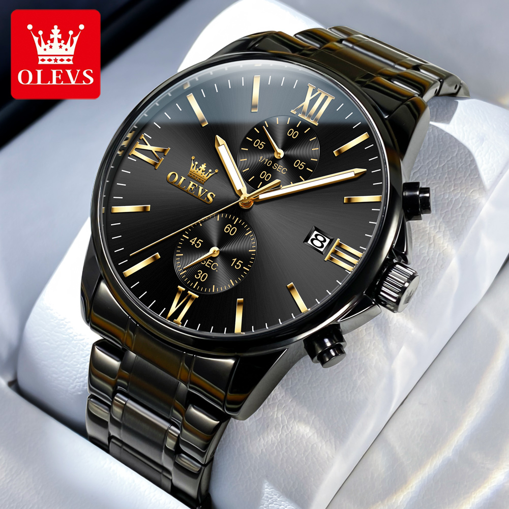 OLEVS 2886 Classic Black Quart - Jewelry Inspired Watches 评论和价格