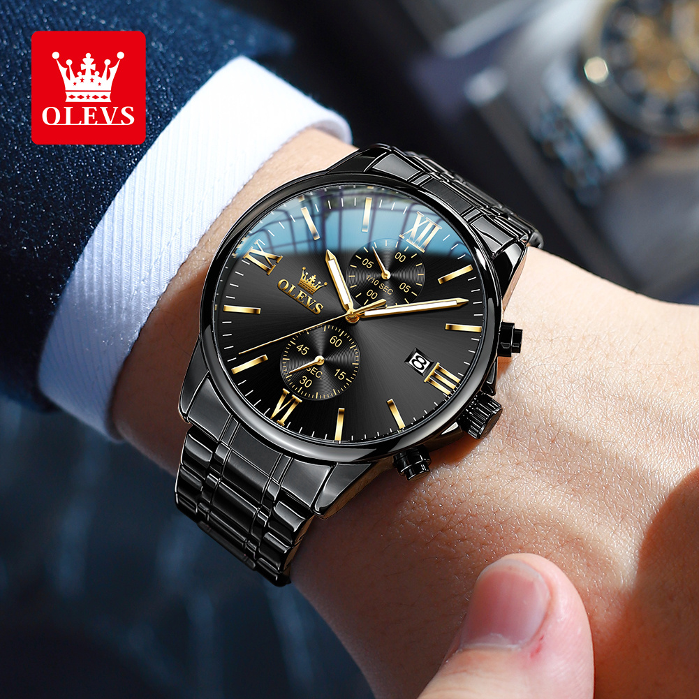 OLEVS 2886 Classic Black Quart - Jewelry Inspired Watches 评论和价格