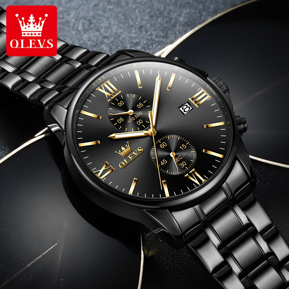 OLEVS 2886 Classic Black Quart - Jewelry Inspired Watches 评论和价格