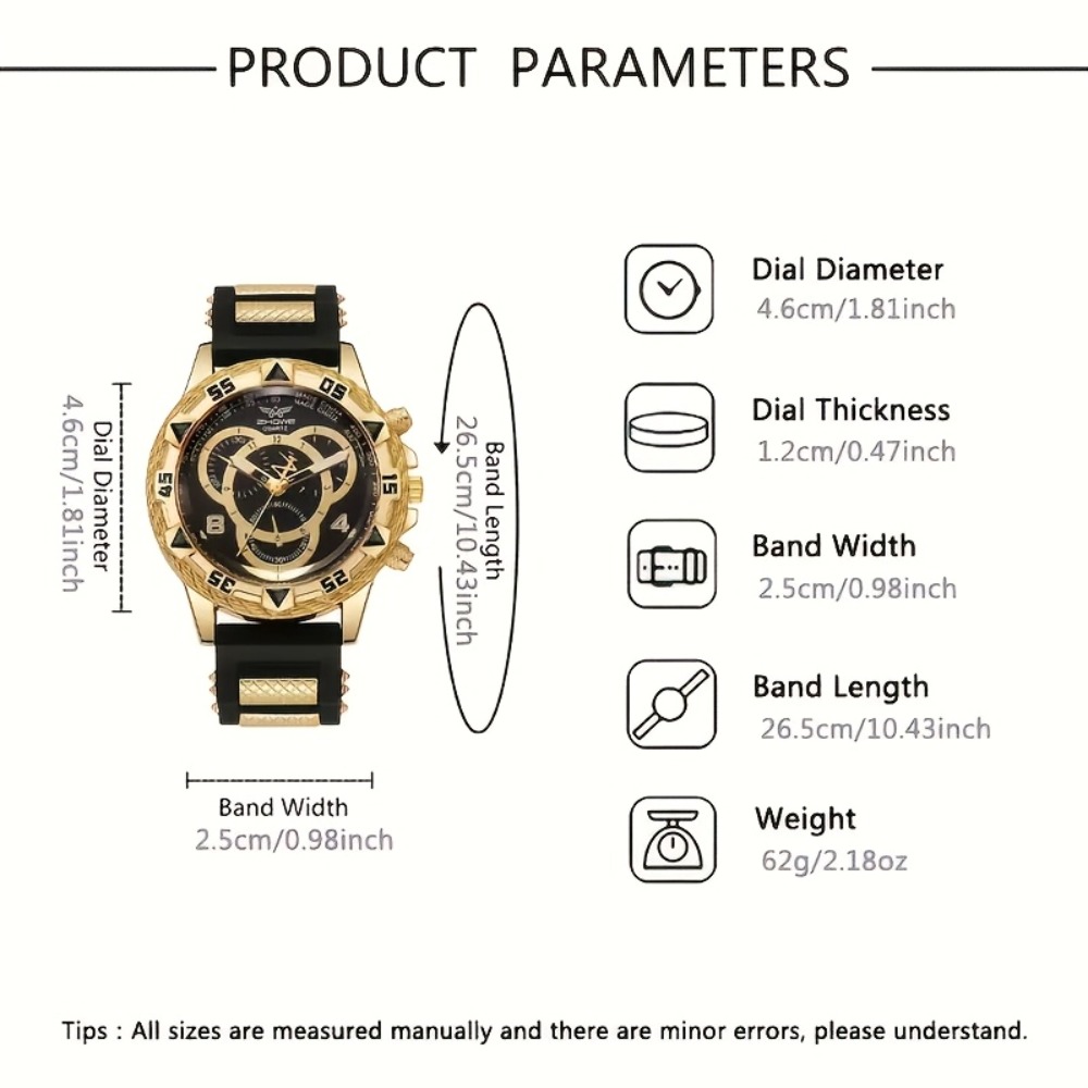 4‑Piece Luxury Men’s Watch and - Jewelry Type Watches 评论和价格