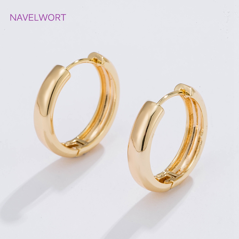 6 Sizes Gold Plated Circle Hoo - Gold Plated Ring 评论和价格