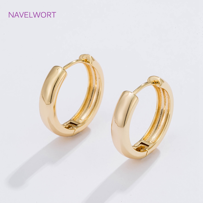 6 Sizes Gold Plated Circle Hoo - Gold Plated Ring 评论和价格