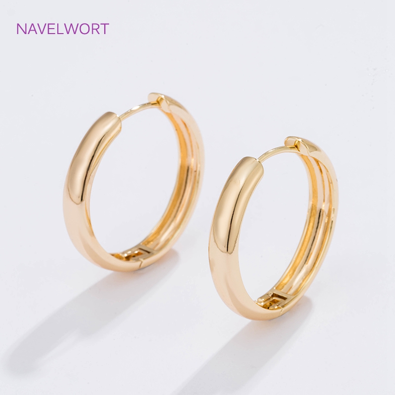 6 Sizes Gold Plated Circle Hoo - Gold Plated Ring 评论和价格