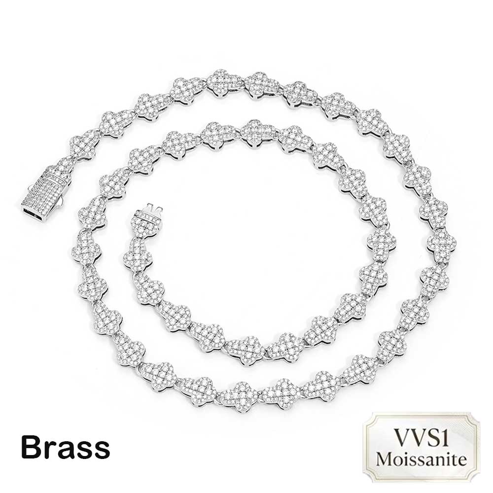 Nuoya Brass/925 VVS1 Moissanit - Hip Hop Chain Necklace 评论和价格