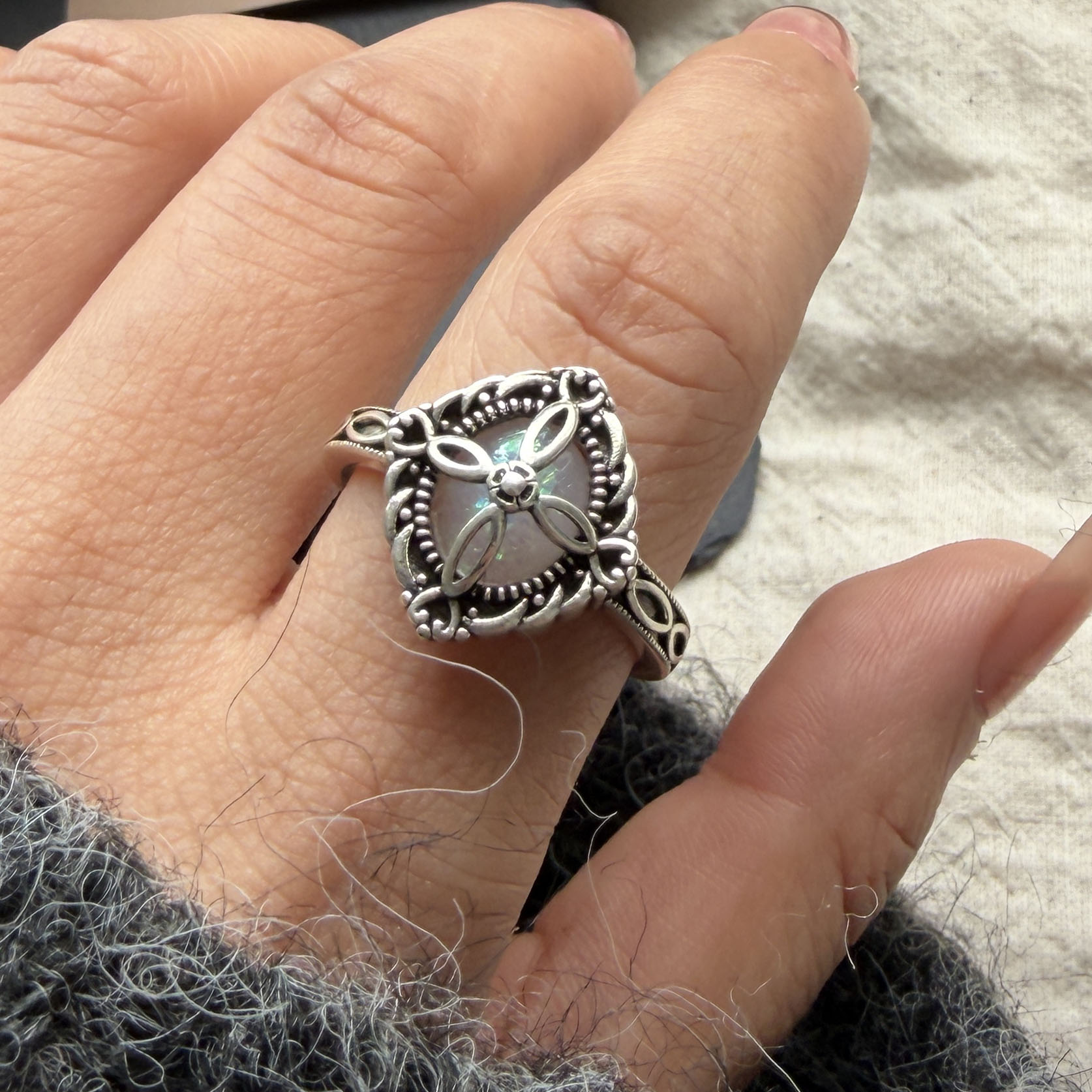 925 Sterling Silver Rings for  - Statement Cocktail Ring 评论和价格