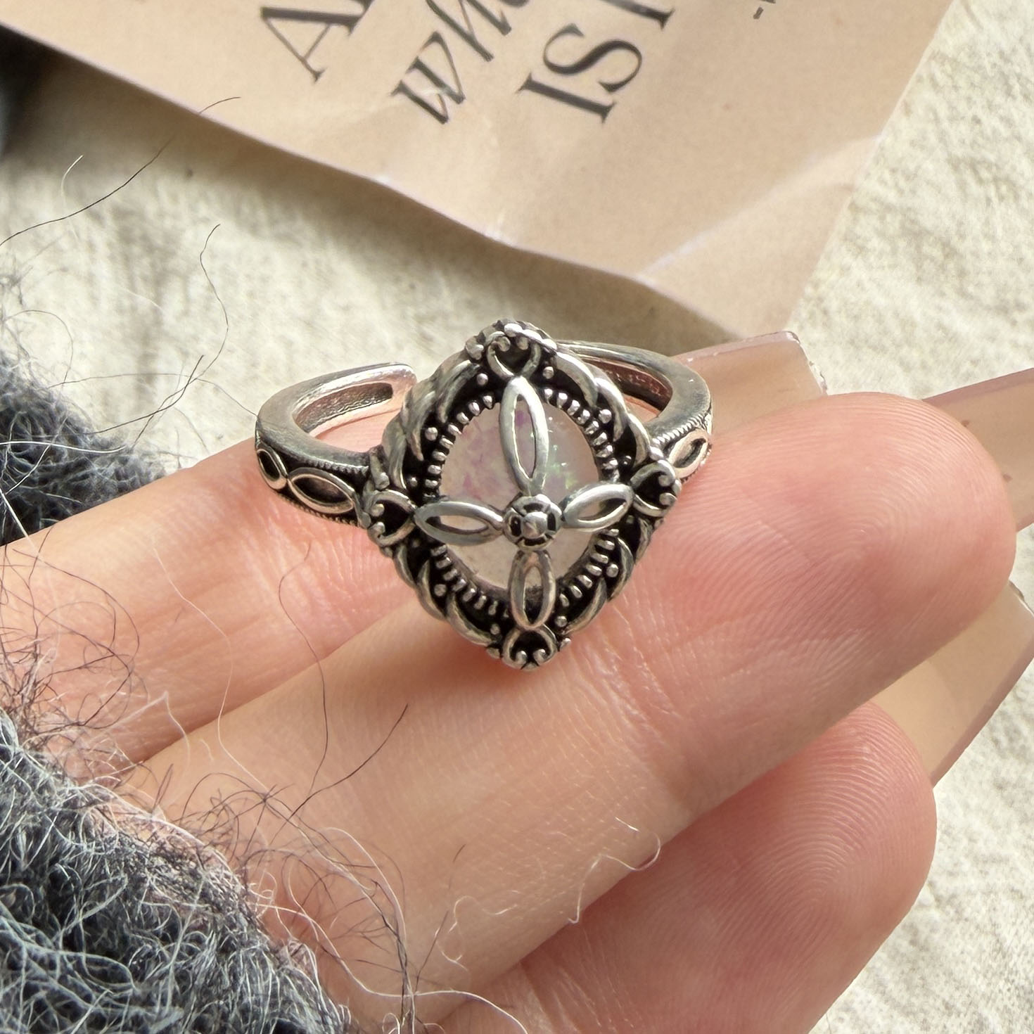 925 Sterling Silver Rings for  - Statement Cocktail Ring 评论和价格