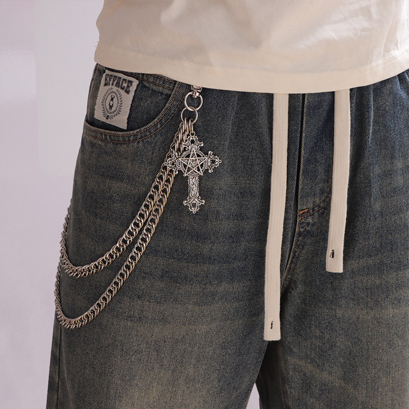 Fashion Punk Metal Pants Chain - Hip Hop Chain Necklace 评论和价格