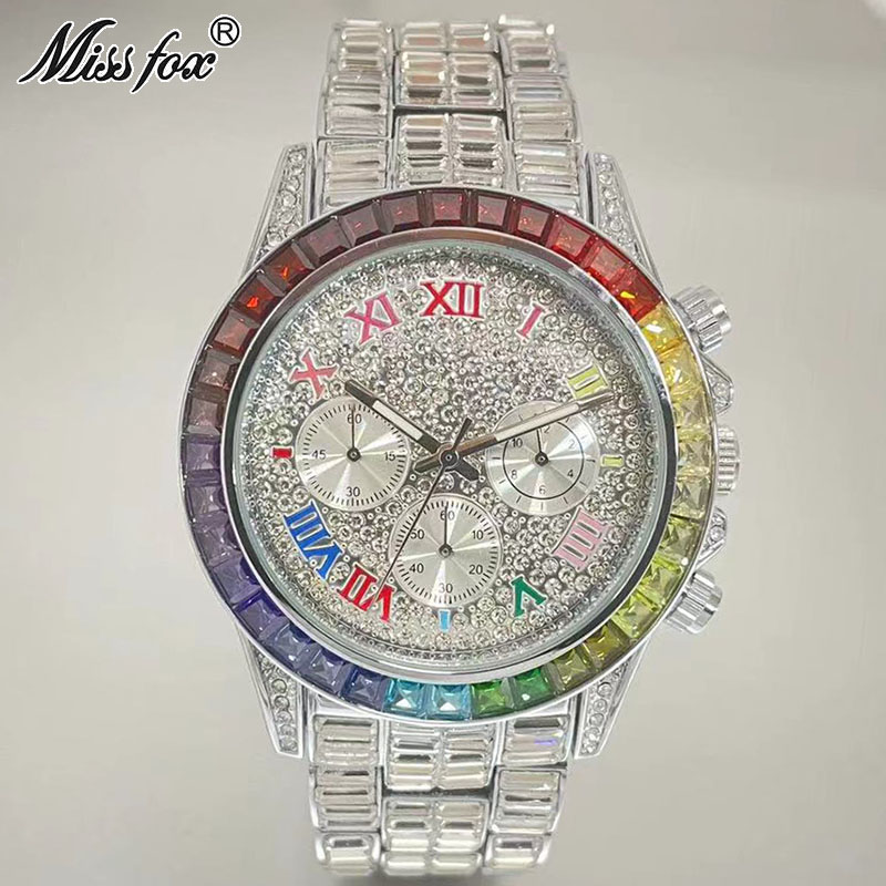 MISSFOX Luxury Iced Watch For  - Jewelry Inspired Watches 评论和价格