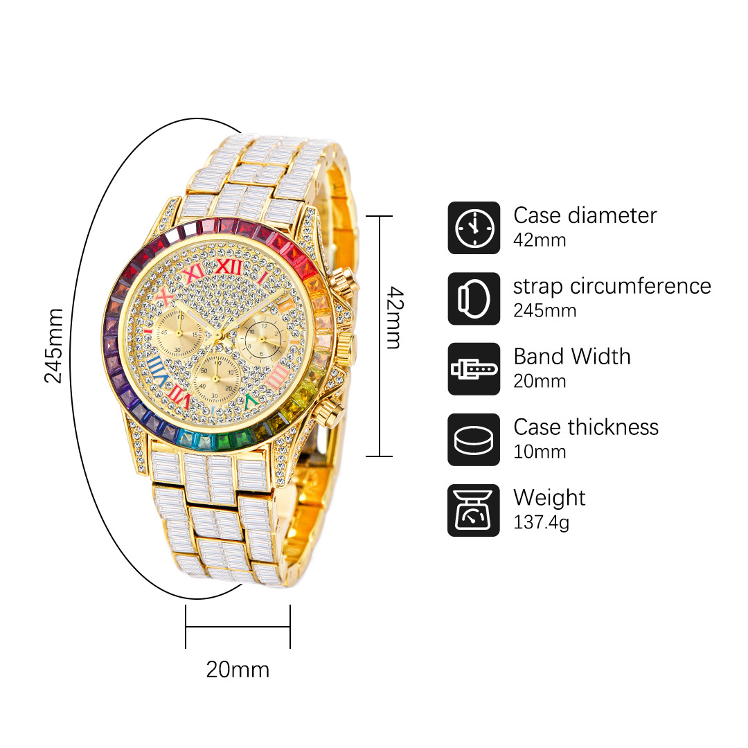 MISSFOX Luxury Iced Watch For  - Jewelry Inspired Watches 评论和价格