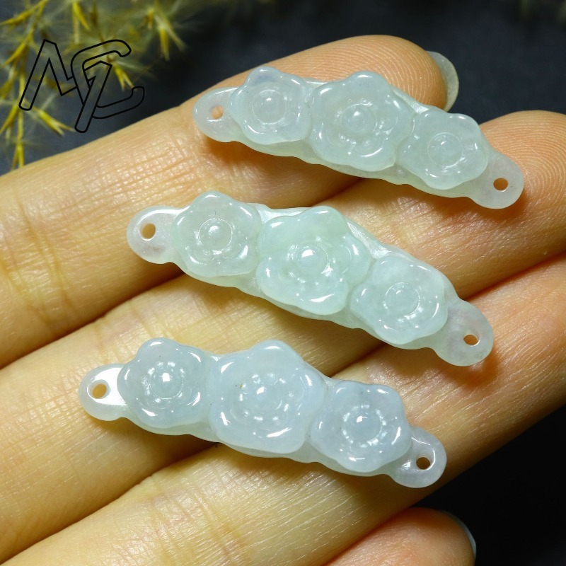 1pc Natural Jadeite Emerald Fl - Jewelry & Watches Spółka Z Ograniczoną Odpowiedzialnością Sp Z Oo 评论和价格