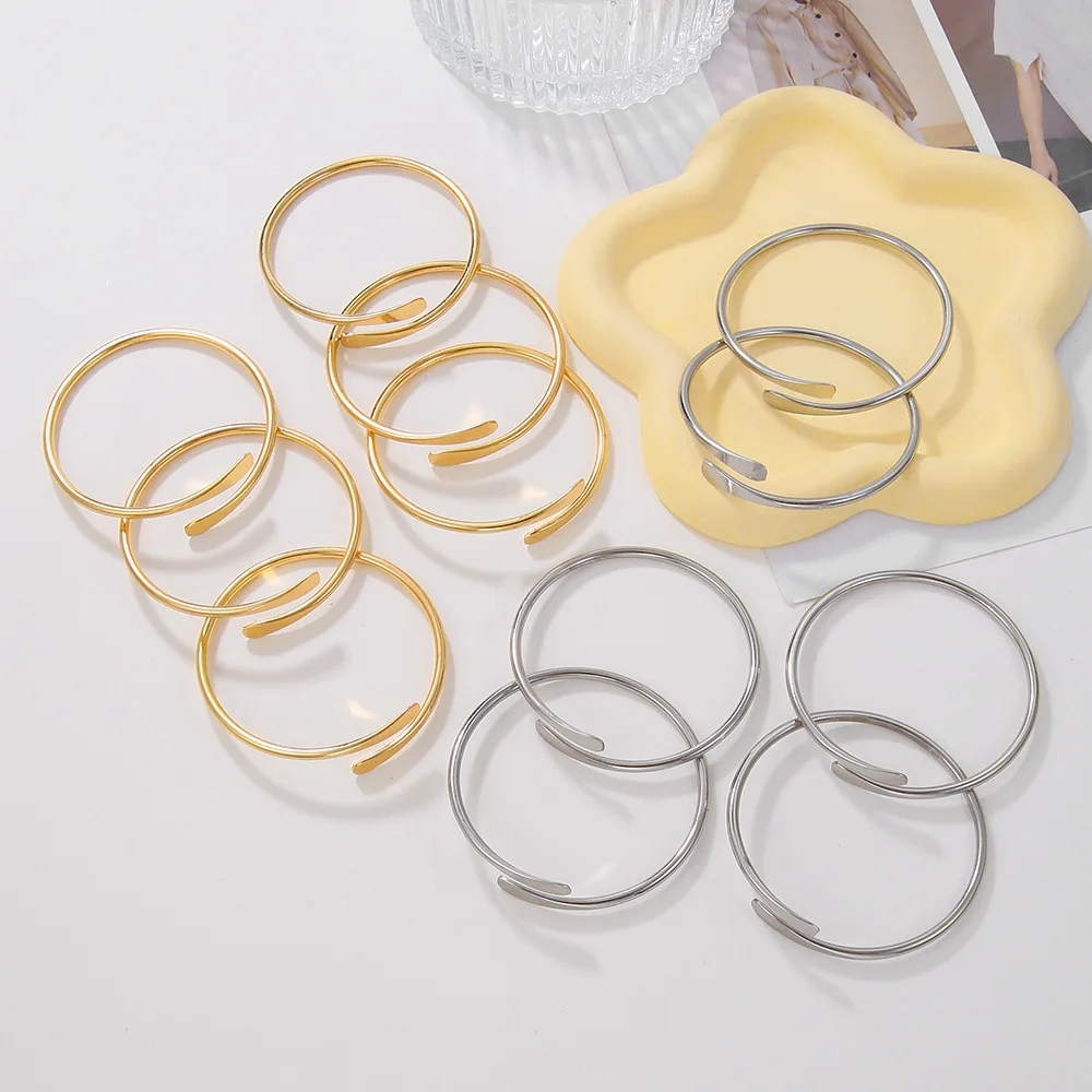 10pcs/lot Blank Brass Stacking - Cuff Bangle Bracelet 评论和价格