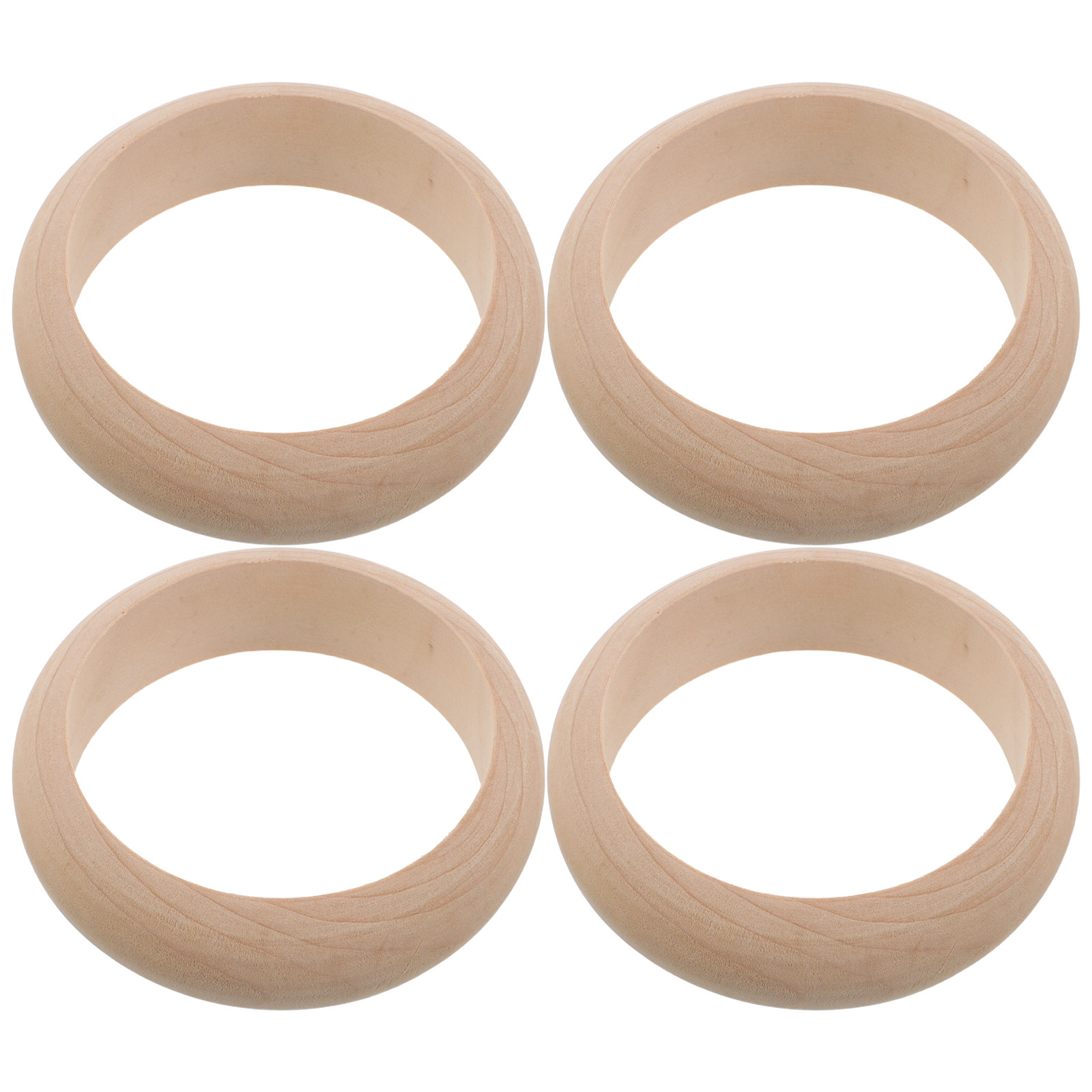 4Pcs Natural Wooden Bangles Bl - Cuff Bangle Bracelet 评论和价格