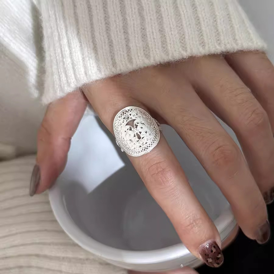 925 Sterling Silver Rings for  - Statement Cocktail Ring 评论和价格