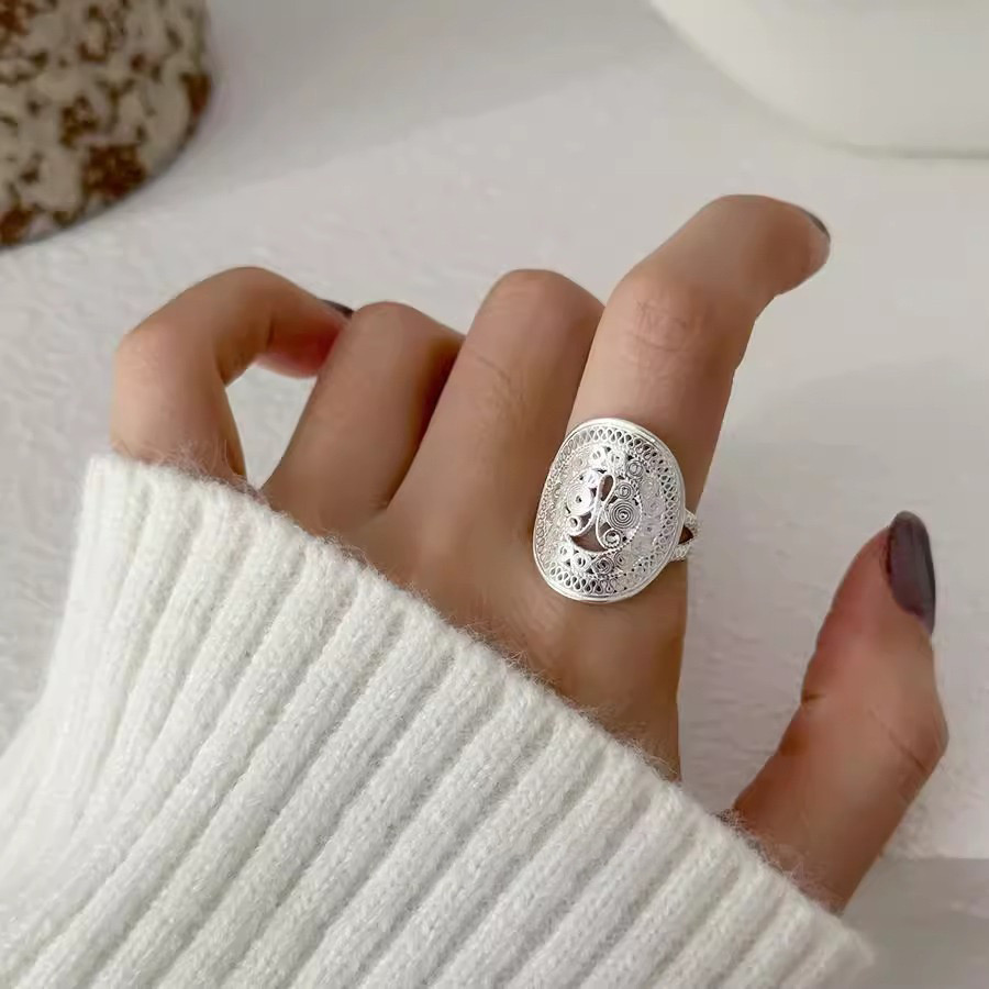 925 Sterling Silver Rings for  - Statement Cocktail Ring 评论和价格