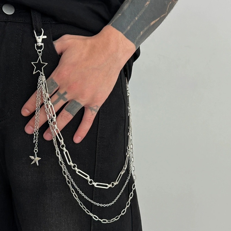 Men Women Hip Hop Double Layer - Hip Hop Chain Necklace 评论和价格