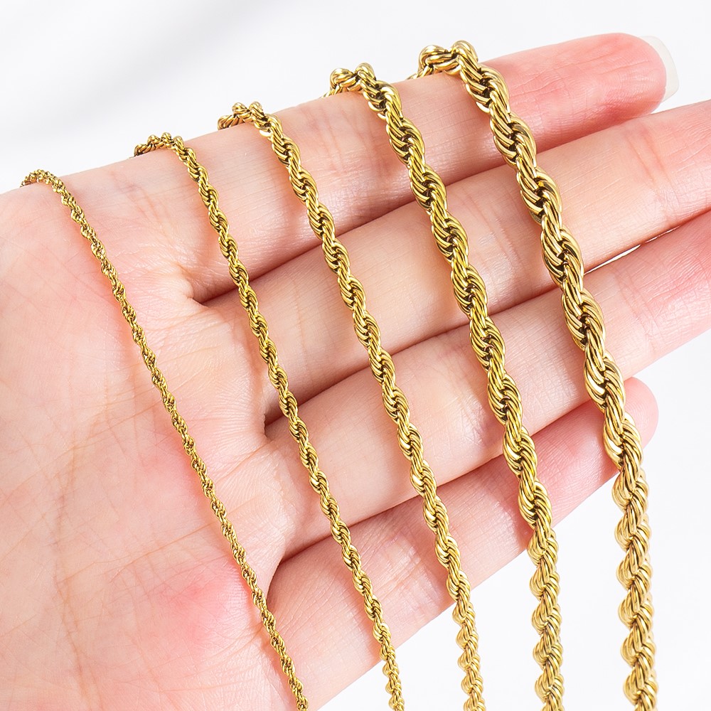 0.5/1 Meter Stainless Steel Tw - Hip Hop Chain Necklace 评论和价格