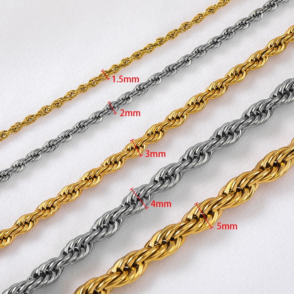0.5/1 Meter Stainless Steel Tw - Hip Hop Chain Necklace 评论和价格
