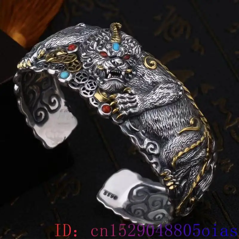 Lucky Pixiu Tiger Bracelet Nat - Cuff Bangle Bracelet 评论和价格