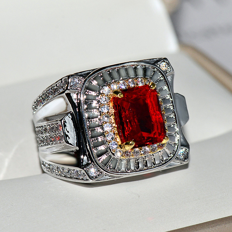 NEW Vintage Male Ring S925 Ste - Statement Cocktail Ring 评论和价格