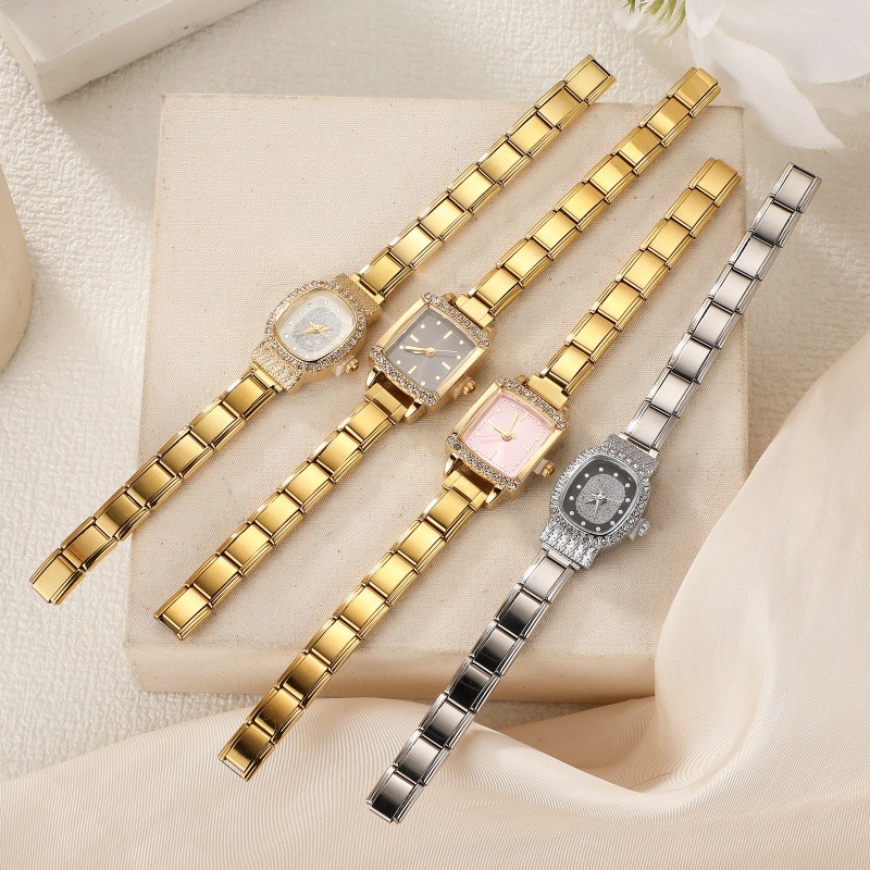 2026 Golden Square Watch Gift  - Jewelry Type Watches 评论和价格