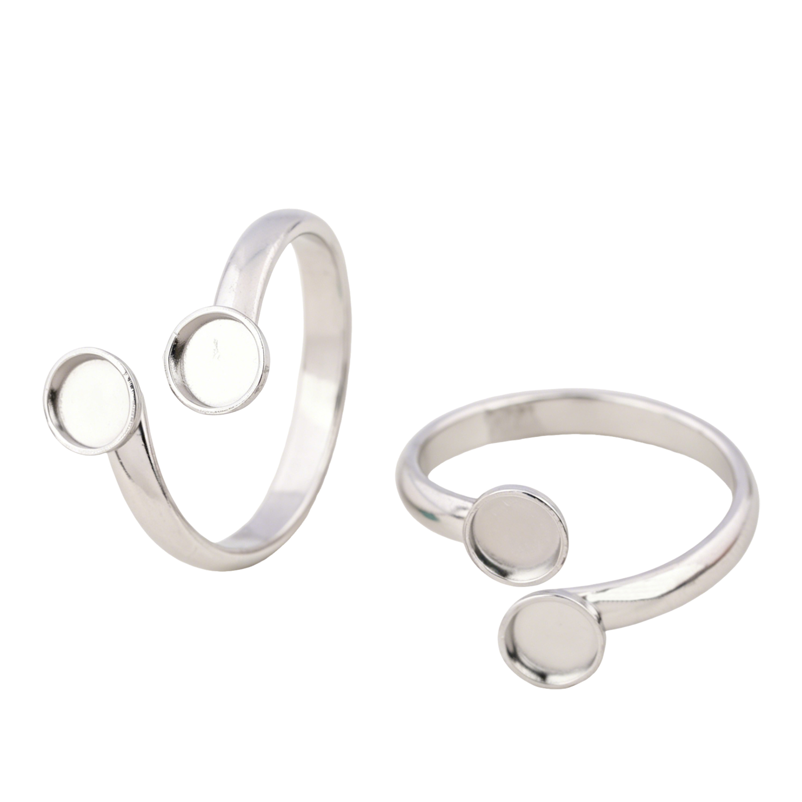 10pcs Stainless Steel Adjustab - Gold Plated Ring 评论和价格