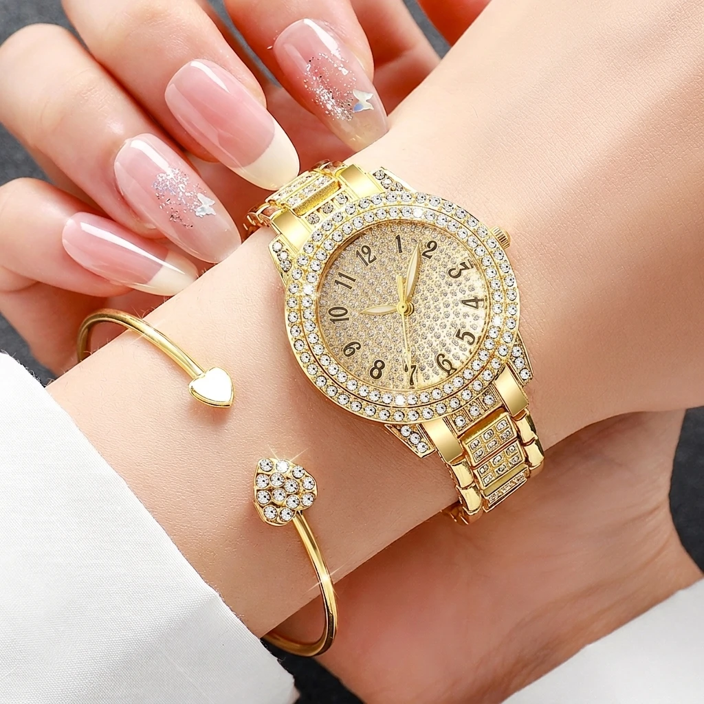 6PCS Fashion Rhinestone Women  - Mystery Jewelry Jar Watches 评论和价格