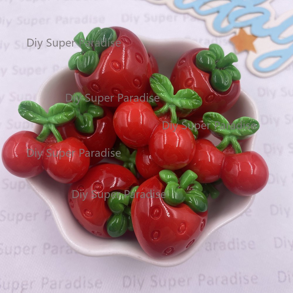8PCS Resin Kawaii Colorful Red - Paradise Jewelry & Watches Llc Miami 评论和价格