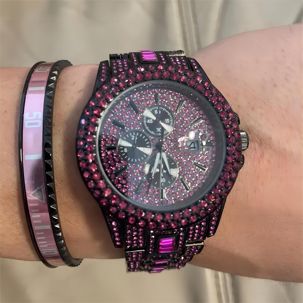 Hot Sell Red Ice Watch For Men - Jewelry Type Watches 评论和价格