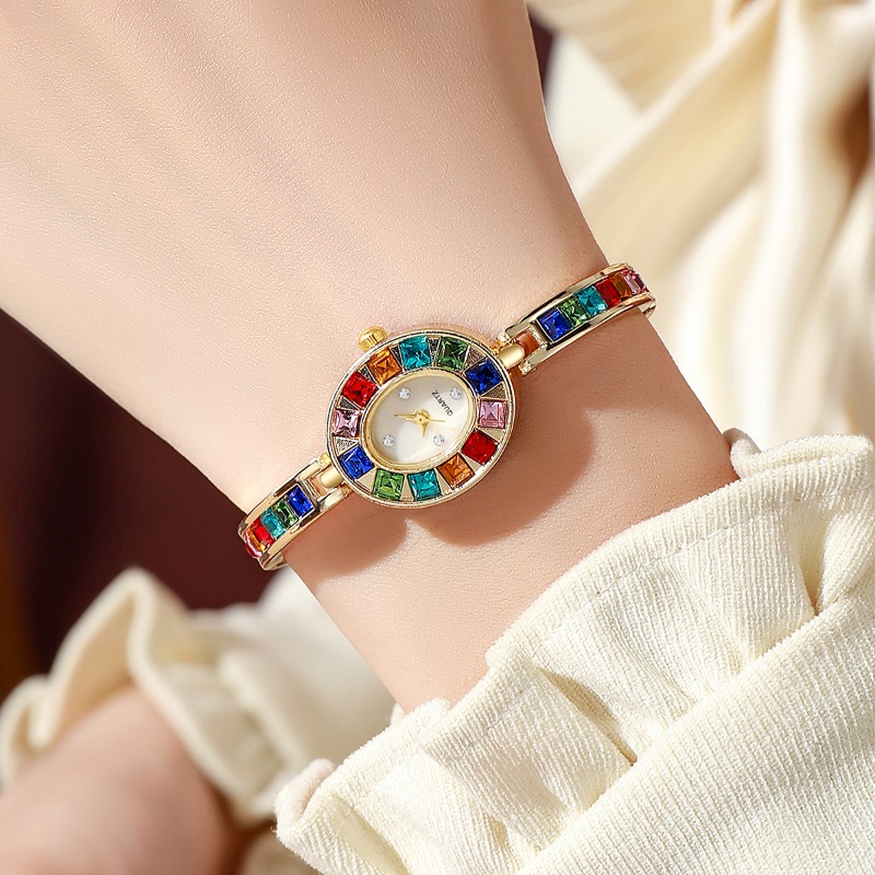2pcs Elegant Colorful Rhinesto - Mystery Jewelry Jar Watches 评论和价格