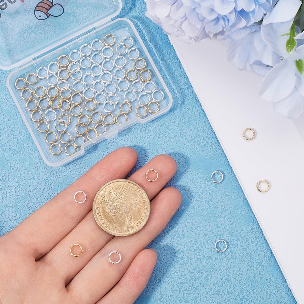 1 Box 80Pcs Split Jump Ring 24 - Gold Plated Ring 评论和价格