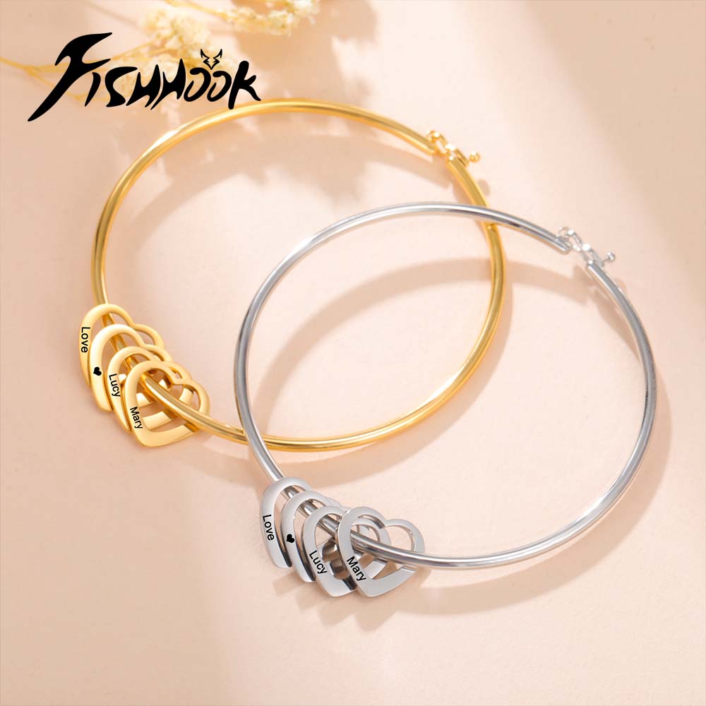Couple Friend Sister Heart Nam - Cuff Bangle Bracelet 评论和价格