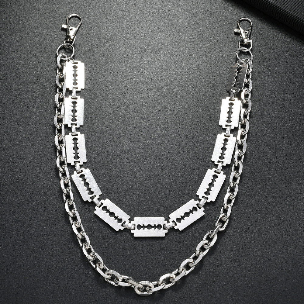 Punk Metal Chain Keychains for - Hip Hop Chain Necklace 评论和价格