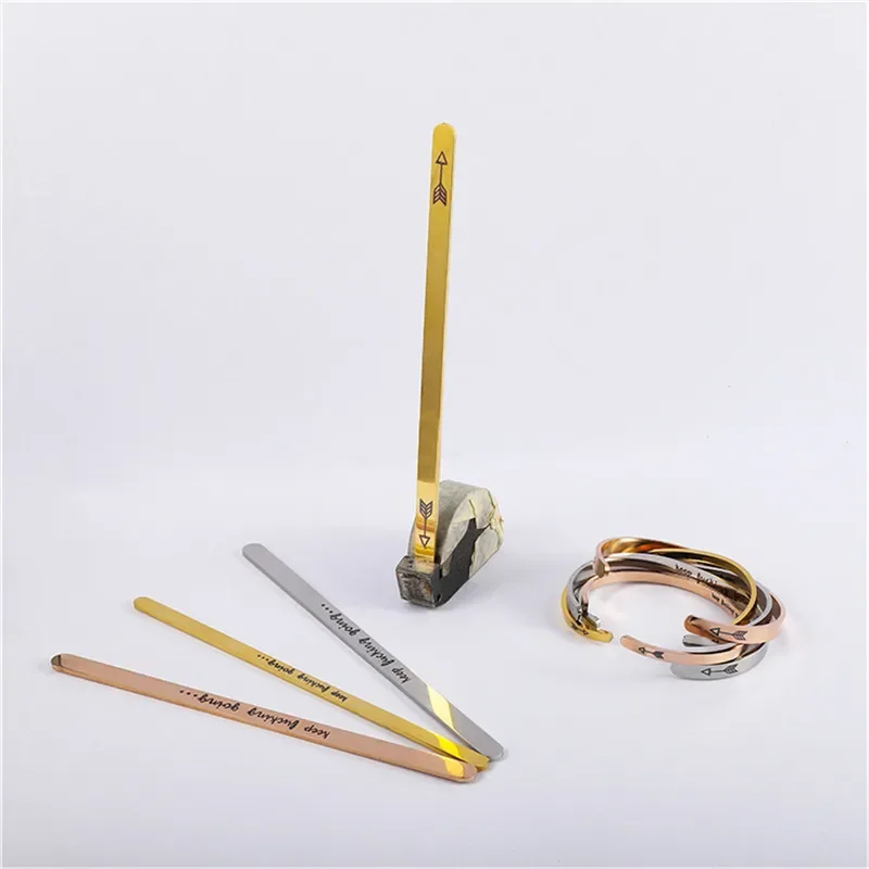Stainless Steel Straight Cuff  - Cuff Bangle Bracelet 评论和价格