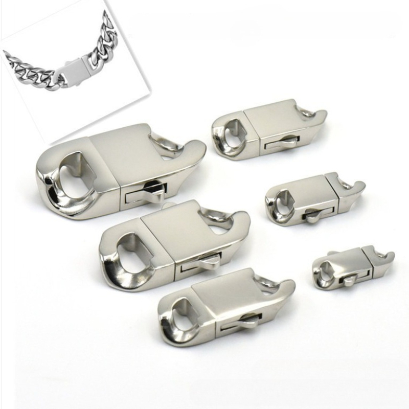 Stainless Steel Spring Clasp L - Hip Hop Chain Necklace 评论和价格
